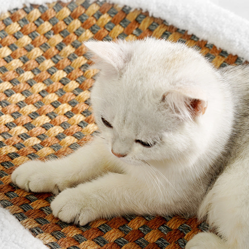 Premium Katzenbett mit Sisal Kratzplatte